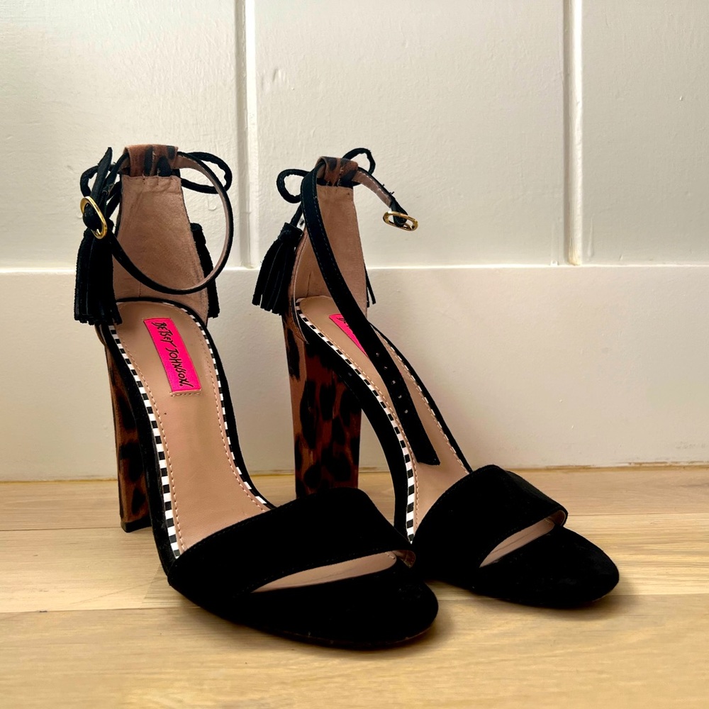 Betsey Johnson Leopard Print Sandals